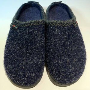 Haflinger AS Navy Boiled Wool Slippers Women’s Size 37 (7 US)